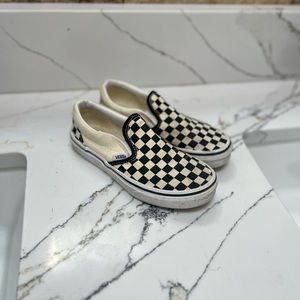 Checkered Vans nearly new Worn once